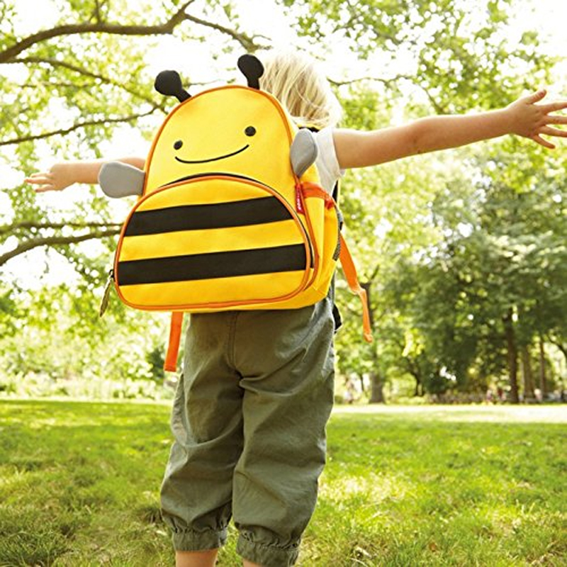 SKIP HOP动物书包儿童宝宝幼儿园双肩背包 蜜蜂款 中性 黄色 儿童文具 3-7岁高清大图