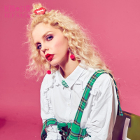 秋装2017新款纯棉宽松木耳边装饰宫廷长袖纯白色衬衫女-734006_1