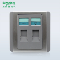 施耐德电气(Schneider Electric) 开关插座面板 E3000都会系列银加灰