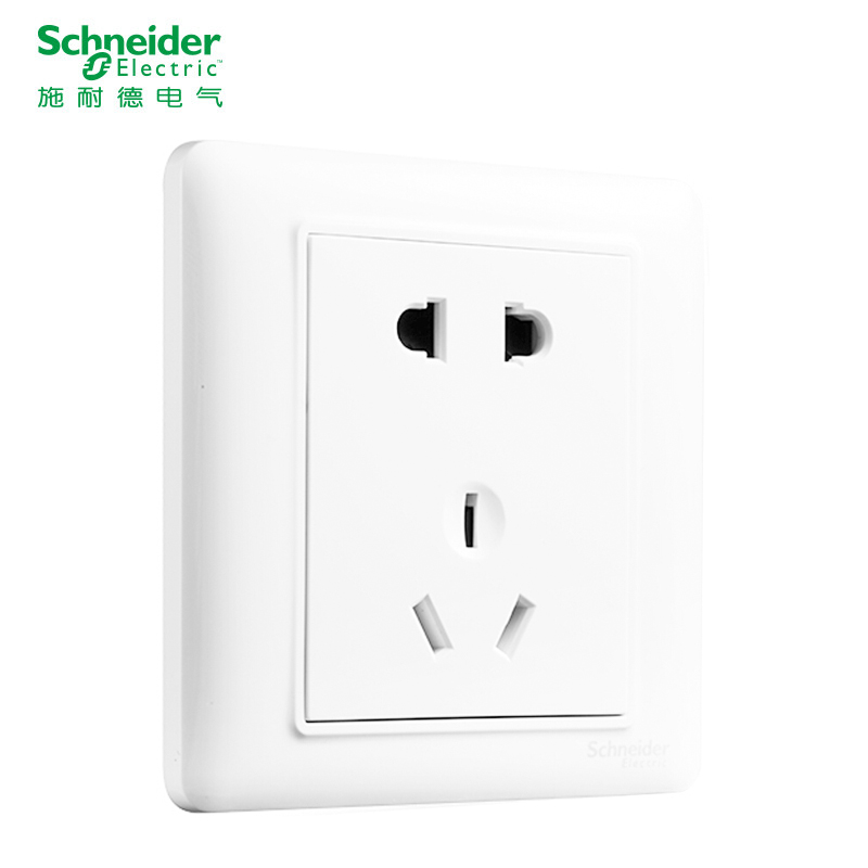 施耐德电气Schneider Electric开关插座家用86型睿意系列经典白五孔电源插座单控开关其他面板电视电脑