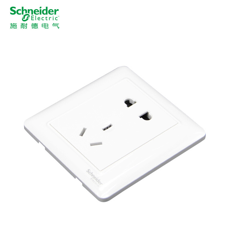 施耐德电气Schneider Electric开关插座家用86型睿意系列经典白五孔电源插座单控开关其他面板电视电脑高清大图