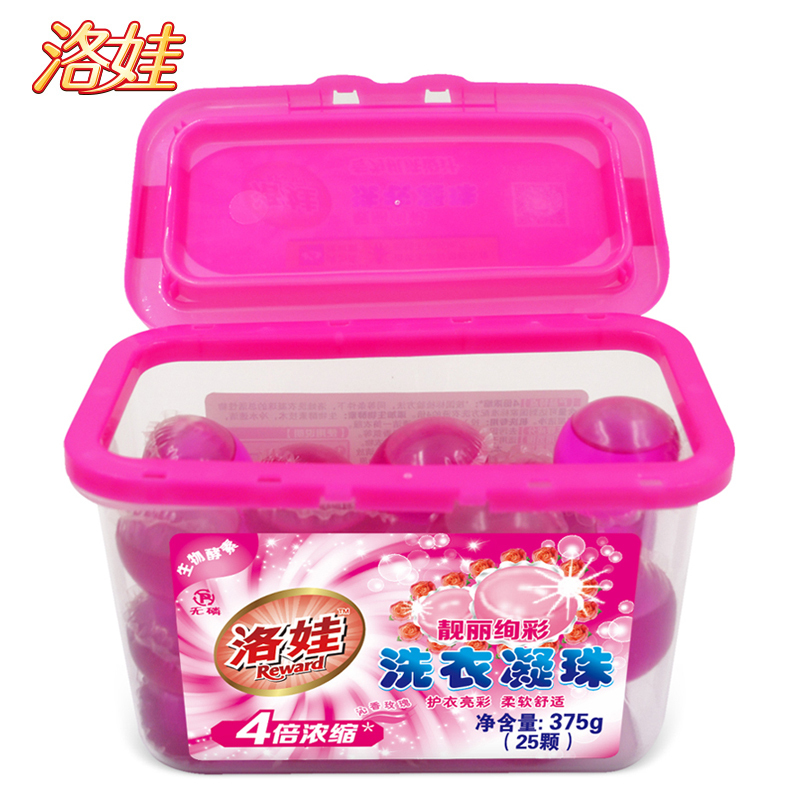 洛娃洗衣凝珠375g玫瑰香25颗盒装