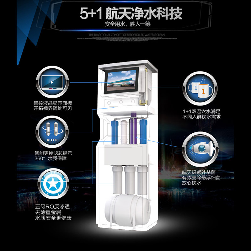 四季沐歌(MICOE)漂亮的李慧珍同款 卫视窗商用净水器冷热一体直饮 RO机供学校办公医院 卫视窗