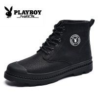 花花公子(PLAYBOY)男靴冬季保暖加绒棉鞋韩版潮流日常户外靴 X39389