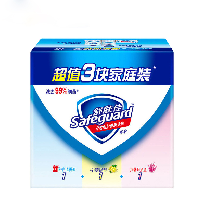 舒肤佳 混合(纯白*1+柠檬*1+芦荟*1)皂 三块装