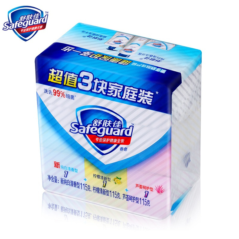 舒肤佳 混合(纯白*1+柠檬*1+芦荟*1)皂 三块装