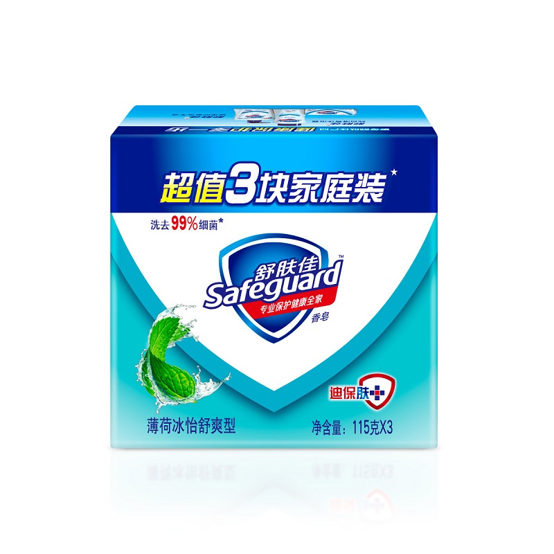 舒肤佳 薄荷冰怡 舒爽型 香皂（115g*3）三块装