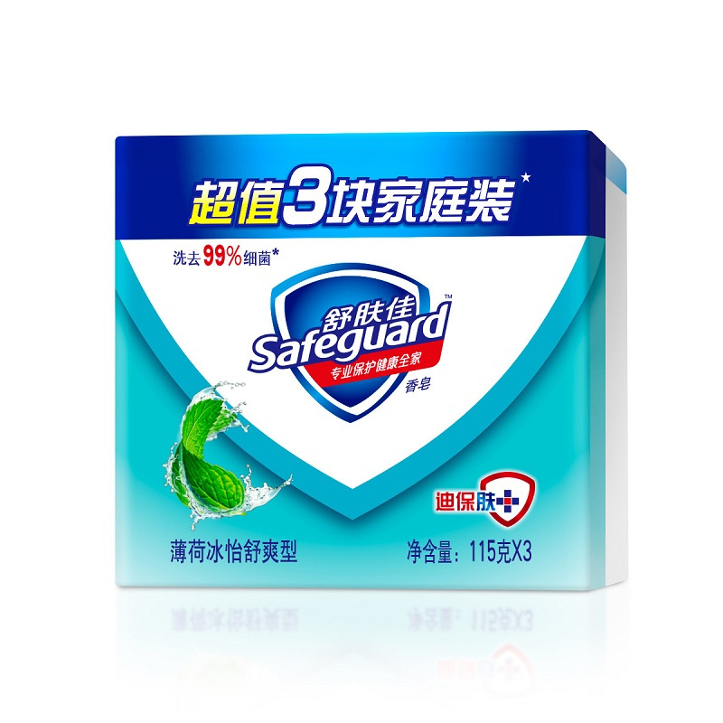 舒肤佳 薄荷冰怡 舒爽型 香皂（115g*3）三块装