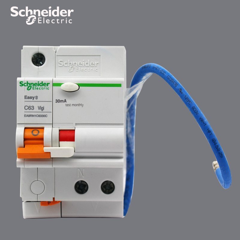 施耐德电气(Schneider Electric)漏电保护器 保护空开E9系列1P63A带漏保空气开关