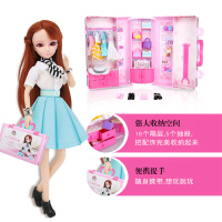 乐吉儿Lelia 芭比娃娃套装大礼盒 3D美瞳公主换装衣橱洋娃娃 3-6岁以上女孩玩具 罗马假日 A045