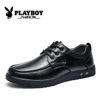 花花公子(PLAYBOY) 皮鞋男士商务休闲鞋牛皮正装鞋英伦手工系带结婚鞋 X39302