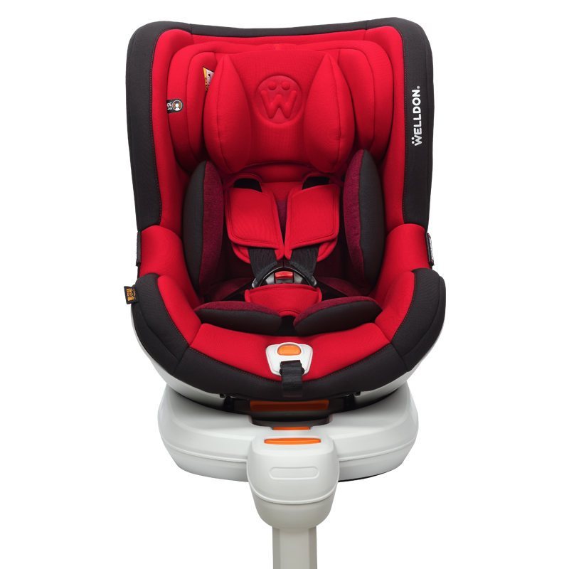 [汽车用品]惠尔顿汽车儿童安全座椅0-4岁车载婴儿360旋转isofix可躺茧之爱2 宝石红
