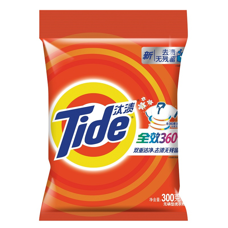 汰渍 全效360度 洗衣粉(洁雅百合香型)300g(袋)
