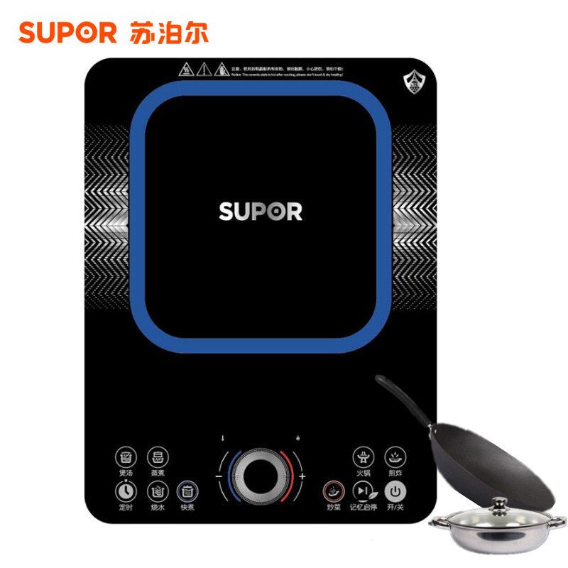 苏泊尔(SUPOR)电磁炉 SDHCB30-210长版超薄面板密集火电磁灶炒锅高清大图
