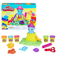 孩之宝Hasbro培乐多DIY彩泥创意厨房系列6-10色3岁以上男孩女孩儿童安全无毒益智橡皮泥 海底宝藏套装 E0800