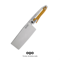 OQO科瑞提夫系列不锈钢水果刀削皮刀多用工具全钢刀具真皮绳