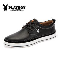花花公子(PLAYBOY)男鞋简约休闲鞋新款户外时尚头层牛皮板鞋 X39142
