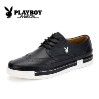 花花公子(PLAYBOY)复古休闲鞋新款男士潮流布洛克皮鞋 X39148