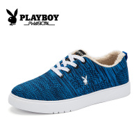 花花公子(PLAYBOY)男鞋 冬季新品休闲鞋 加绒鞋子韩版潮流板鞋学生鞋滑板鞋单鞋 X39102M