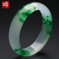 印象眸 石英岩质玉手镯 女款时尚飘花镯子