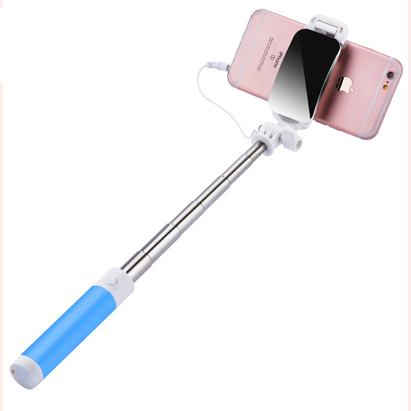 ESCASE 自拍杆自拍神器 美图手机 苹果/三星/华为/小米/OPPO自拍杆 自拍杆 通用型 蓝色