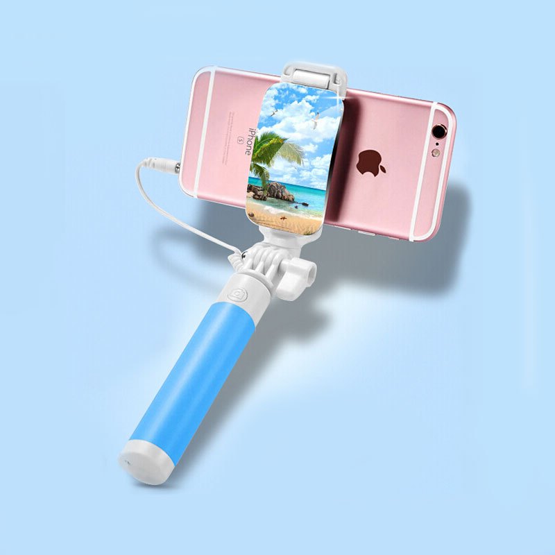 ESCASE 自拍杆自拍神器 美图手机 苹果/三星/华为/小米/OPPO自拍杆 自拍杆 通用型 蓝色
