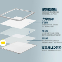 雷士照明(NVC)LED集成吊顶照明模块面板灯平板灯卫浴室厨卫灯超薄300*600MM(10W-10W以上)