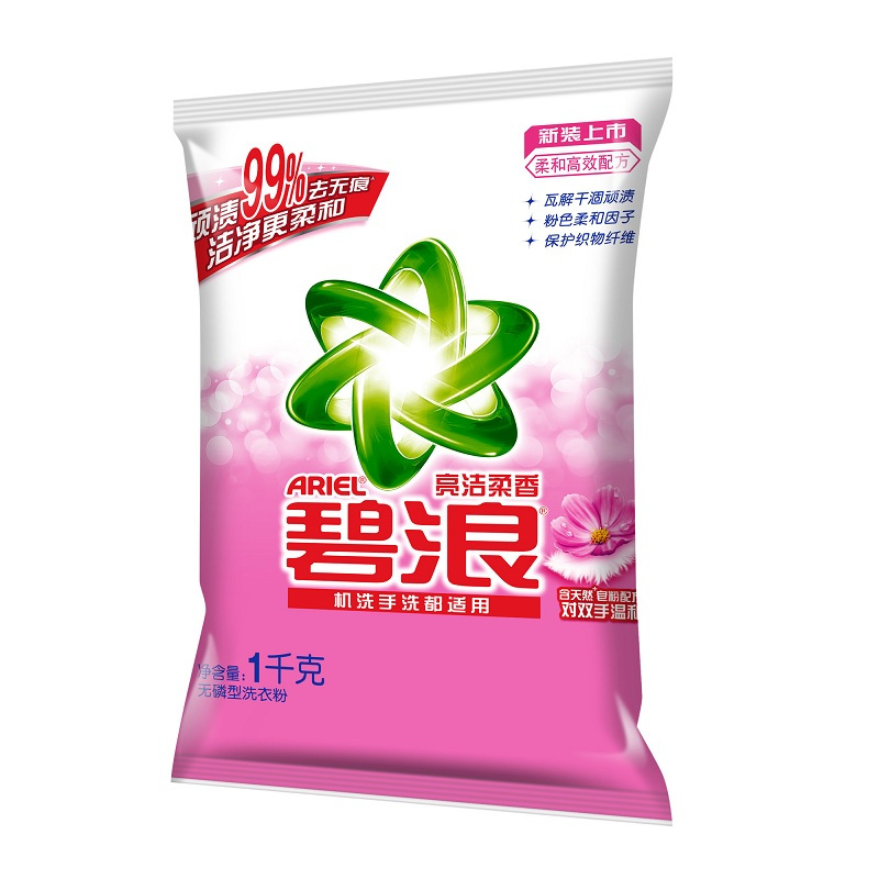 碧浪(ARIEL) 亮洁柔香 无磷洗衣粉 1kg (袋)