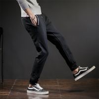 唐狮2017秋冬新款社会休闲裤修身针织运动裤小脚长裤