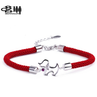 镂空狗本命年礼物s925银手链女韩版 简约 个性学生 森系闺蜜