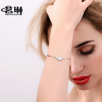 小花狗本命年礼物s925银手链女韩版 简约 个性学生 森系闺蜜