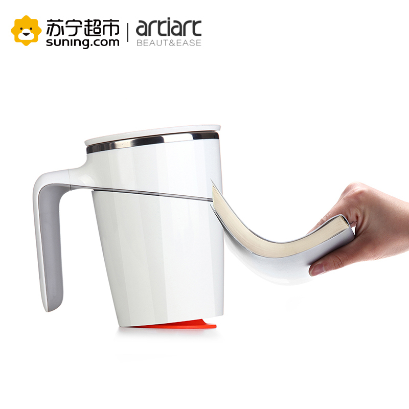 台湾Artiart 创意不倒杯 带盖不锈钢马克杯大容量办公室水杯子470ml