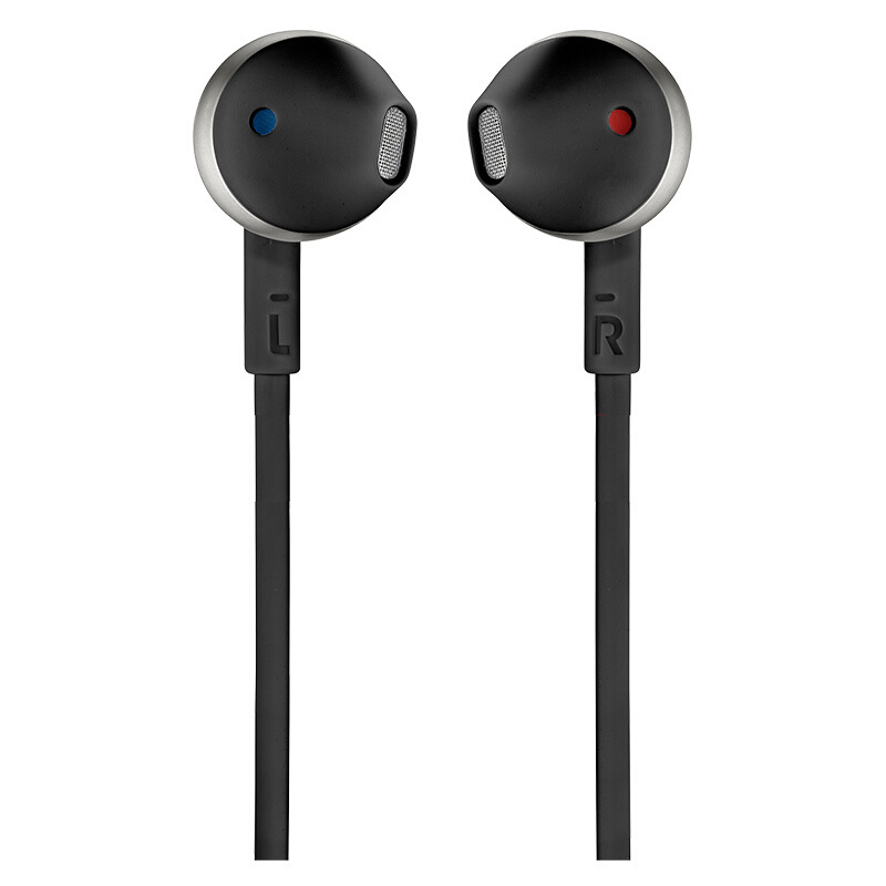 JBL T205 半入耳式耳机 带麦可通话手机耳机 黑色