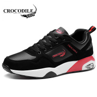 鳄鱼恤CROCODILE运动鞋男士拼接撞色潮流跑步鞋系带百搭舒适男鞋_2