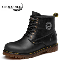 鳄鱼恤CROCODILE靴子男士2017秋季新款高帮户外靴百搭舒适男鞋_2