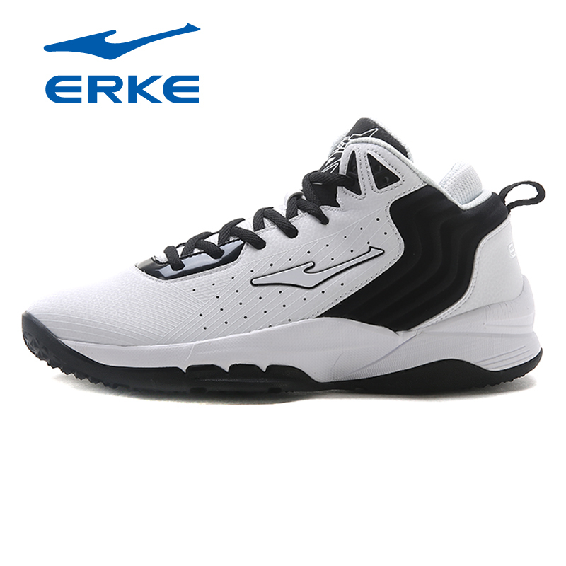 鸿星尔克ERKE男款秋冬季新款低帮橡胶舒适耐磨合成革面篮球鞋51117404074