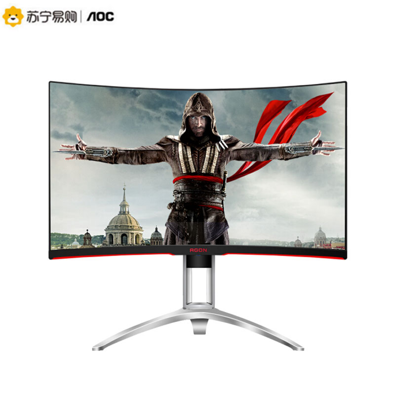 AOC 爱攻II AG322QCX 31.5英寸 144hz ΔE<3 1800R 大屏曲面全接口游戏电竞升降电脑显示器