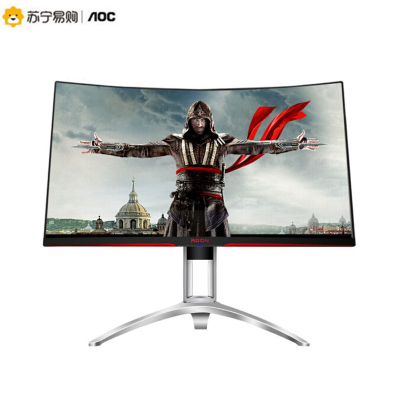 AOC 爱攻II AG322QCX 31.5英寸 144hz ΔE<3 1800R 大屏曲面全接口游戏电竞升降电脑显示器