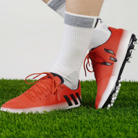 阿迪达斯男鞋2018春新款Messi16.3AG梅西红色警戒足球鞋-BB2110