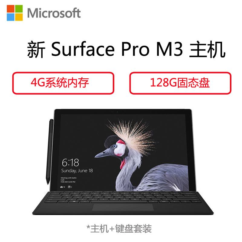 微软(Microsoft)新Surface Pro平板电脑 神州网信政府版12.3英寸(M3 4G 128G+特制键盘)图片