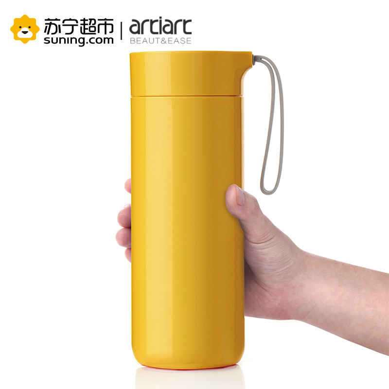 Artiart 创意不倒杯便携保温杯男女简约带盖水杯子304不锈钢400ml