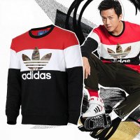 阿迪达斯三叶草2016秋季新款男子运动休闲圆领套头卫衣AY8614_7