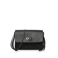 Coach蔻驰 BOWERY旋转锁翻盖星星铆钉女士单肩斜挎包 59467DKBLKF