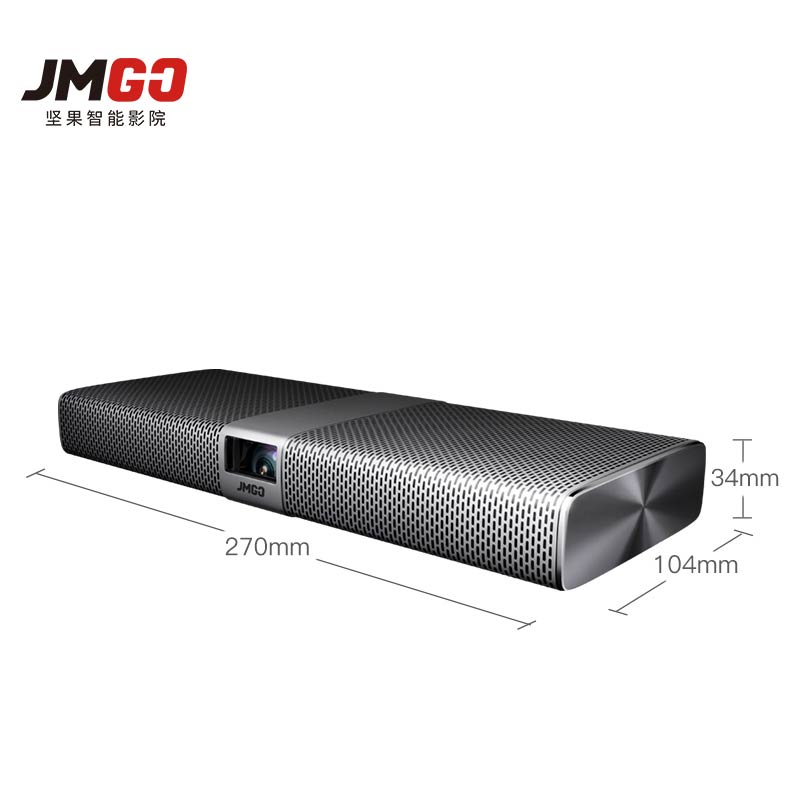 坚果(JmGO)T6 智能 便携 投影 仪 电视 机180寸 大屏 400ANSI ( 金属机身 高效散热)高清大图