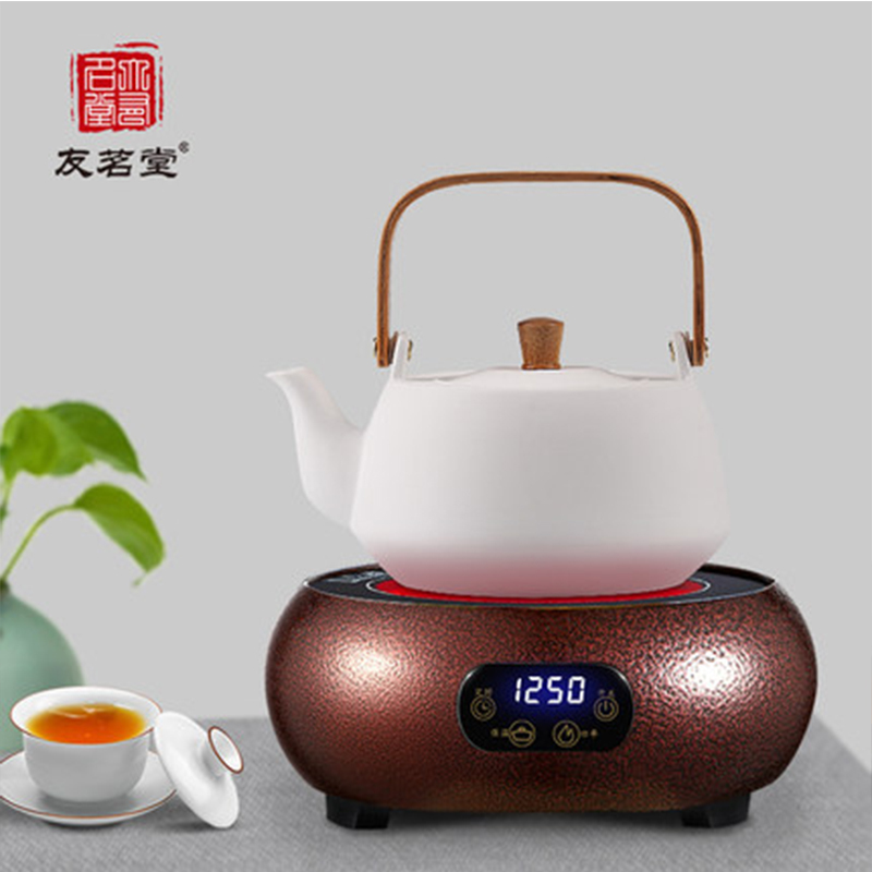 友茗堂YL-1001电陶炉 锤纹紫铜触控式4档 茶炉 家用 煮茶 炉 迷你 光波 小电磁炉 煮茶器 电茶炉