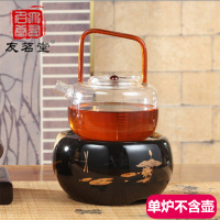 友茗堂YL-1036荷塘春色 电陶炉 触控式 微晶面板 4档 茶炉 陶瓷 静音电茶炉定时煮水煮茶炉铁壶银壶