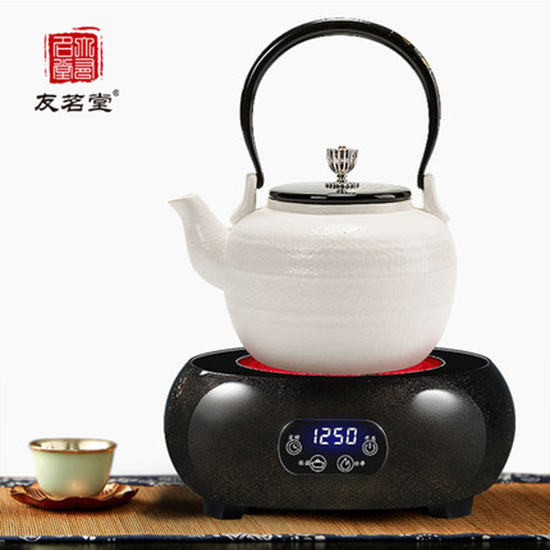 友茗堂YL-1001黑色触控式4档 电陶炉 家用 茶炉 迷你 光波 小电磁炉 电茶炉 煮茶炉 煮茶器 智能