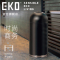 EKO(宜可）圆形不锈钢垃圾桶 酒店商场机场车站电梯口户外立式港式垃圾筒 9639 黑色 52L