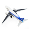 彩珀合金飞机模型民航A380客机777仿真儿童玩具飞机客机声光版 颜色随机