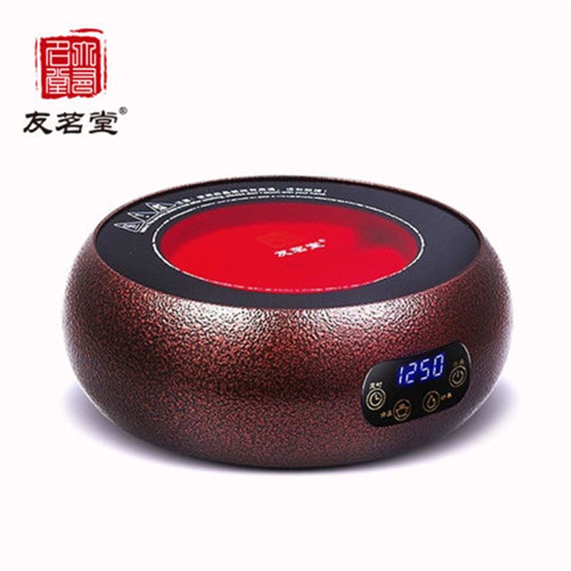 友茗堂YL-1001锤纹紫铜色带玻璃壶触控式4档 光波 电陶炉 迷你 茶炉 家用 小电磁炉 煮茶器 煮茶 炉图片